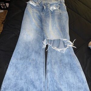 American Eagle low rise baggy flare